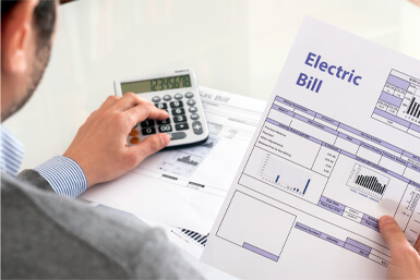 close up of an energy bill