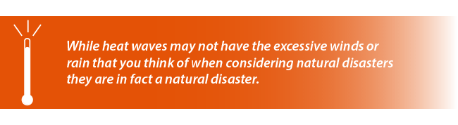 Heat waves are a Natural Disaster. Natural Disaster Guide from Direct Energy.