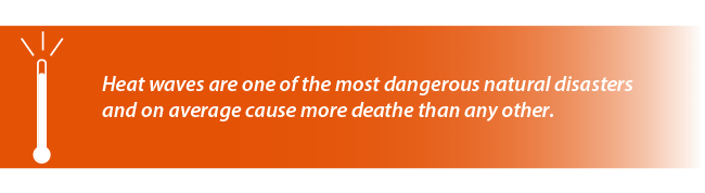 Heatwaves are the Most Dangerous Natural Disaster; they cause the most deaths. Natural Disaster Guide from Direct Energy.